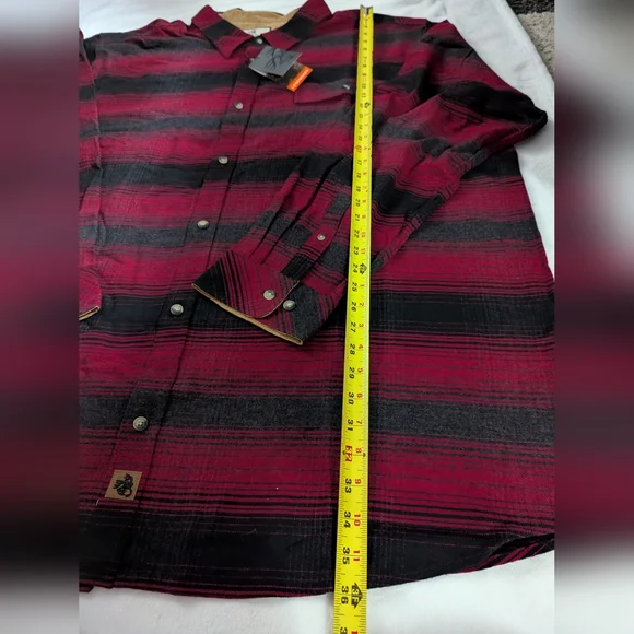 4XLT Men Flannel Shirt,  Long Sleeve Button Down 100% Cotton - Picture 5 of 10